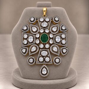 Polki Style Cluster Pendant