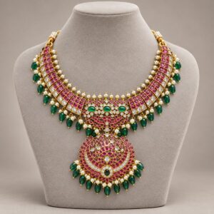 Rose Collar with Pearl Rows