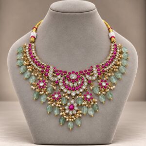 Rose and Mint Bridal Bib